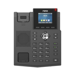 Teléfono IP empresarial para 4 líneas SIP con pantalla LCD de 2.4 pulgadas a color, Opus y conferencia de 6 participantes, PoE.
