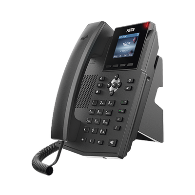 Teléfono IP empresarial para 4 líneas SIP con pantalla LCD de 2.4 pulgadas a color, Opus y conferencia de 3 vías, PoE.