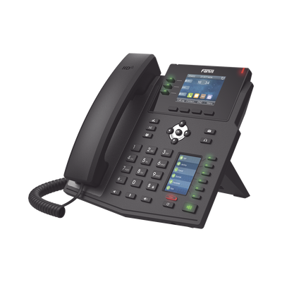 Teléfono IP Empresarial con Estándares Europeos, 12 lineas SIP con pantalla a color, 30 teclas DSS/BLF, puertos Gigabit, IPv6, Opus , PoE/DC