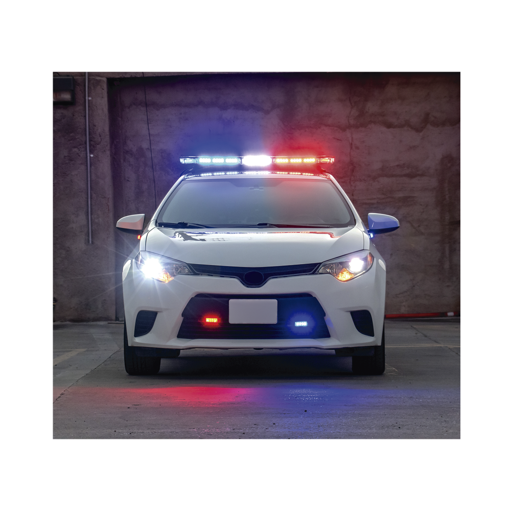Barra de luces de 47" rojo/azul, 88 LED, con control de tráfico en color rojo/azul, ideal para equipar unidades de seguridad pública