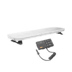 Barra de luces de 47" rojo/azul, 88 LED, con control de tráfico en color ámbar, ideal para equipar unidades de seguridad publica