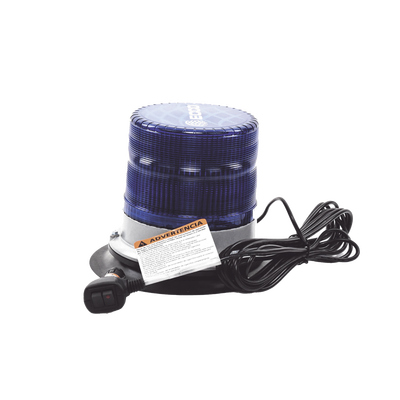 Baliza led pulso, 12-24vdc, 11 patrones de flash, montaje de imán de vacío, azul