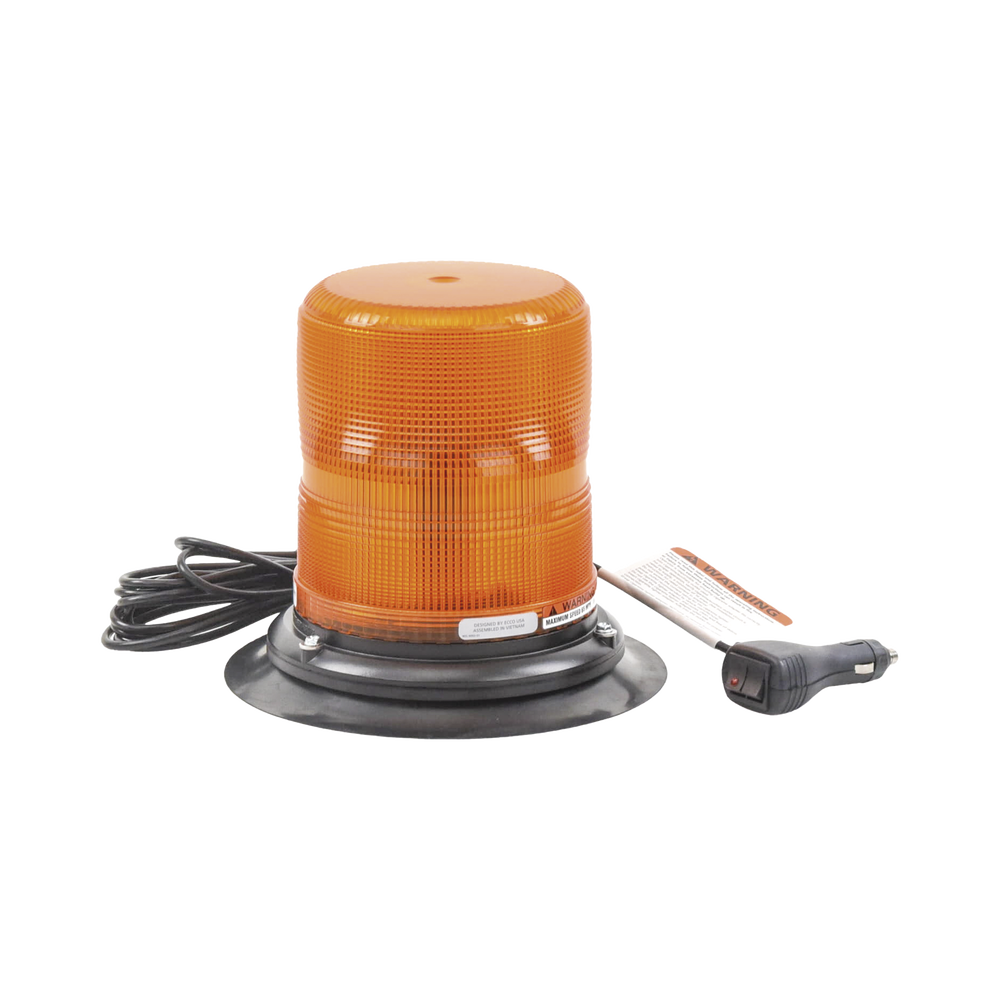 Baliza LED color ámbar con montaje magnético de succión DE 7" de altura