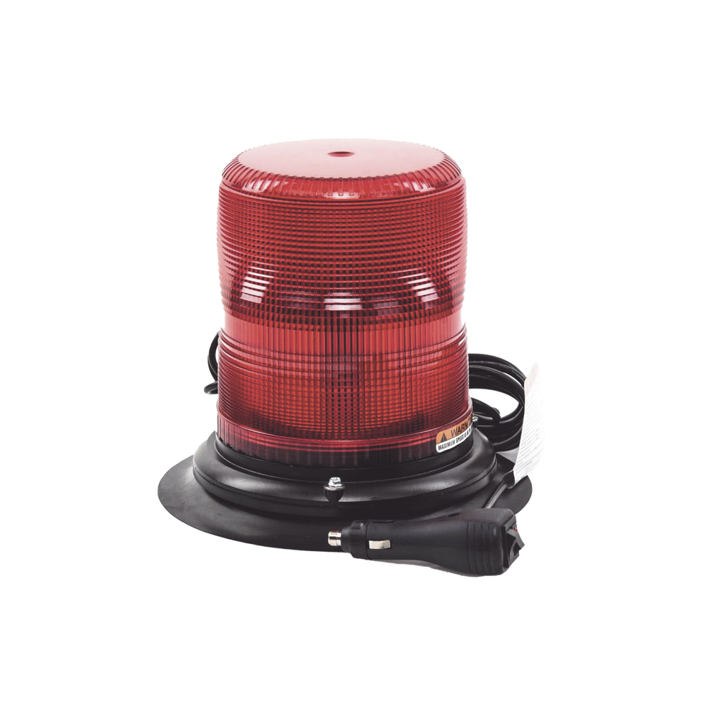 Baliza LED color rojo con montaje magnético de succión de 7" de altura