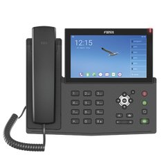 Teléfono IP  Android Empresarial para 20 lineas SIP, pantalla táctil, Wi-Fi y Bluetooth, PoE, hasta 112 botones DSS, puertos Gigabit, soporta recepción de video.