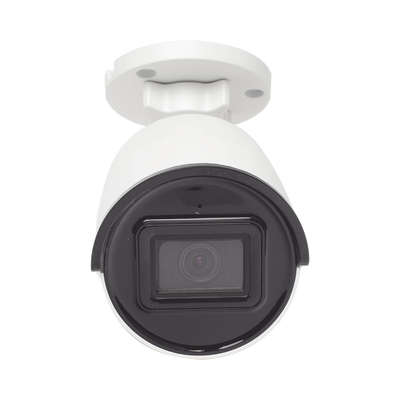 Bala IP 4 Megapixel / Lente 2.8 mm / 40 mts IR EXIR / IP67 / WDR 120 dB / PoE / Micrófono Integrado / Videoanaliticos (Filtro de Falsas Alarmas) / Ultra Baja Iluminación