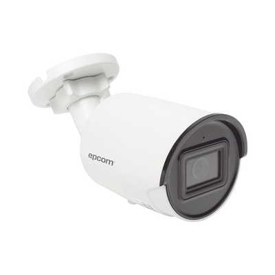 Bala IP 4 Megapixel / Lente 2.8 mm / 40 mts IR EXIR / IP67 / WDR 120 dB / PoE / Micrófono Integrado / Videoanaliticos (Filtro de Falsas Alarmas) / Ultra Baja Iluminación