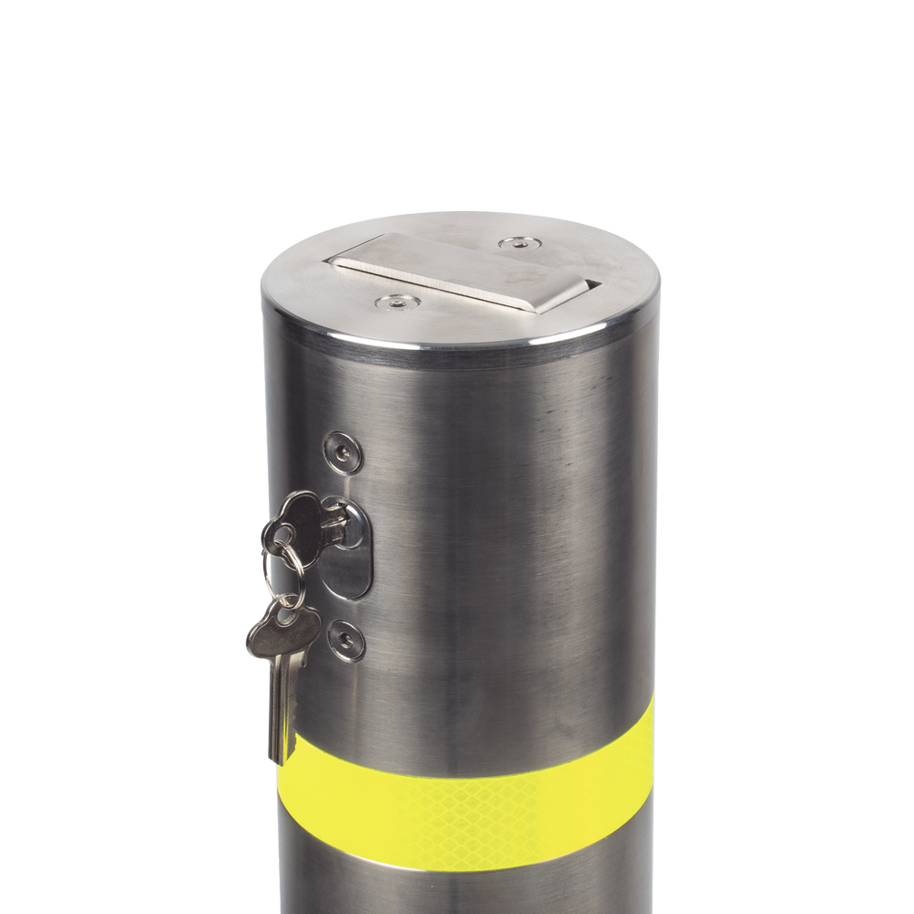 Bolardo Desmontable de Acero Inoxidable  de 900 mm de Altura /  Ideal para aplicaciones de delimitaciones vehiculares y peatonales