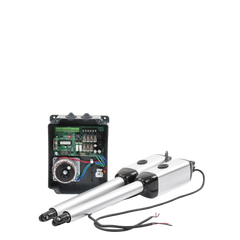 Kit de brazos para automatizar portones vehiculares abatibles de 2 hojas/ 3 Mts / 300 Kg / Uso solo residencial / Compatible con respaldo de energía