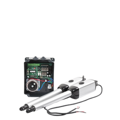 Kit de brazos para automatizar portones vehiculares abatibles de 2 hojas/ 3 Mts / 300 Kg / Uso solo residencial / Compatible con respaldo de energía