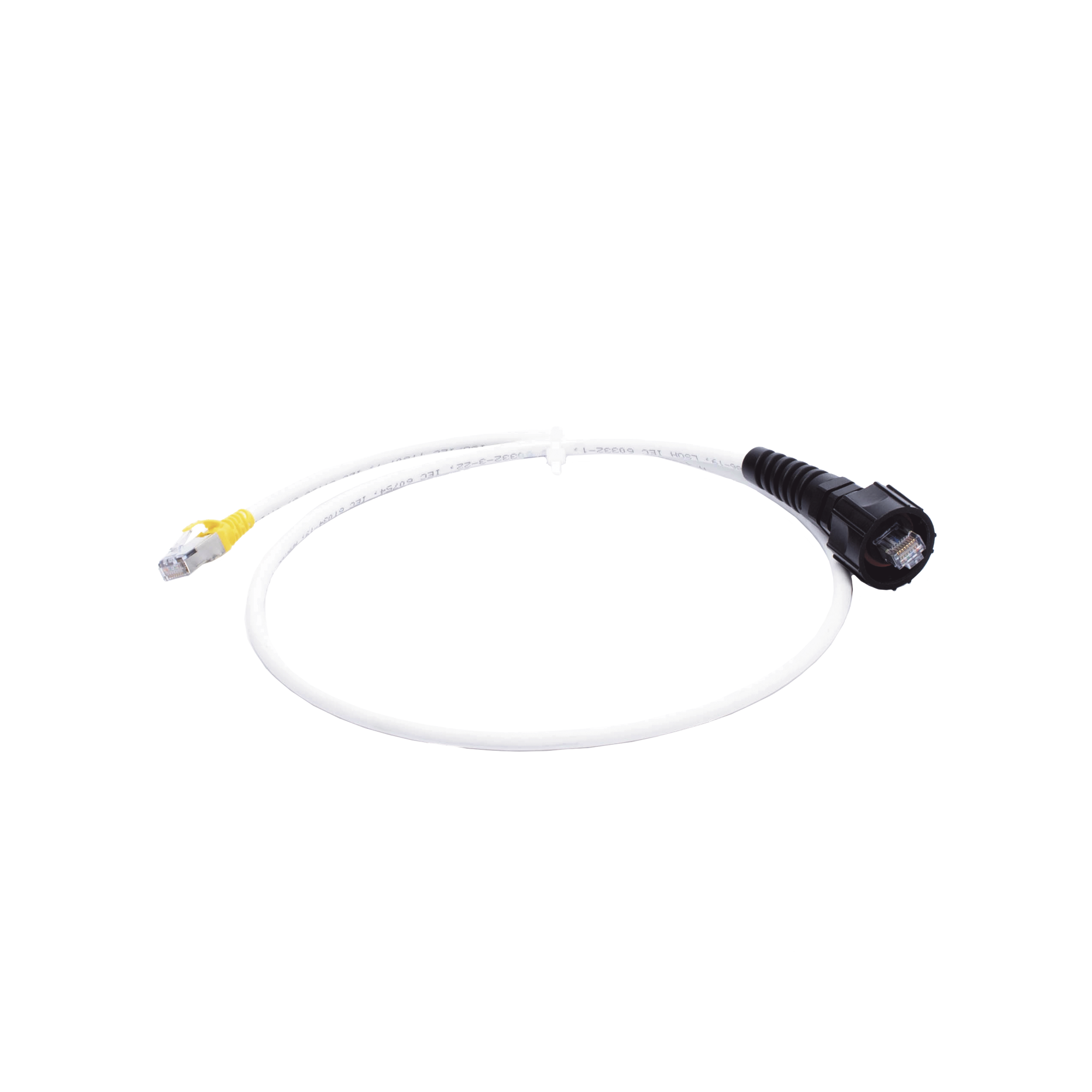 (XC6A-S10-B05) Patch Cord RJ45 Cat6A S/FTP T568A/B CM/LS0H1 Blanco Amarillo 3.05 Metros (10 Pies)