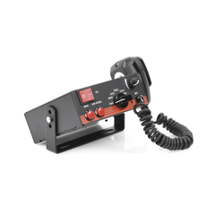Sirena Vehicular de 100W de Potencia, Con Switch Giratorio de 6 posiciones, Micrófono de Uso Rudo e Interconexión a Radio
