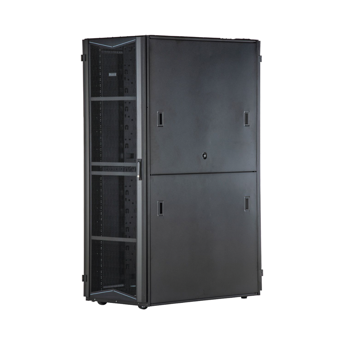 Gabinete FlexFusion para Centros de Datos, 45 UR, 600 mm de Ancho, 1070 mm de Profundidad, Fabricado en Acero, Color Negro