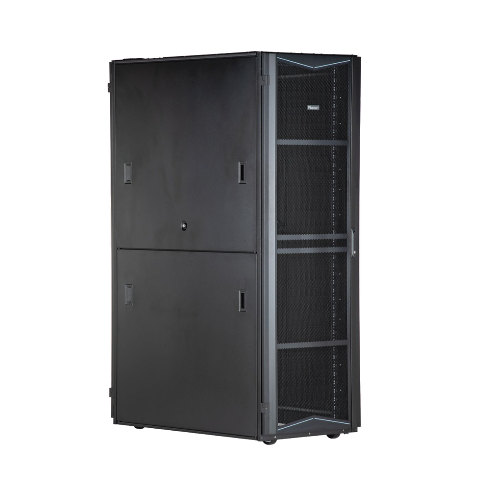 Gabinete FlexFusion para Centros de Datos, 42 UR, 800 mm de Ancho, 1200 mm de Profundidad, Fabricado en Acero, Color Negro