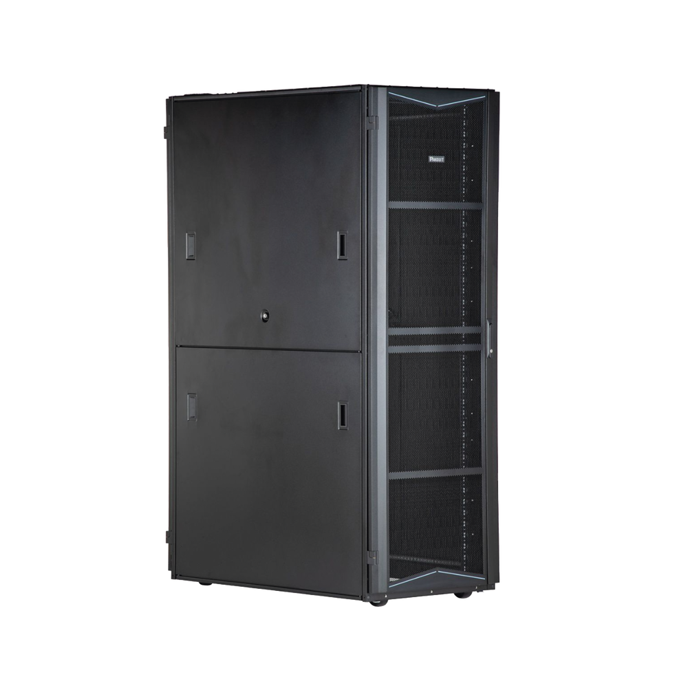 Gabinete FlexFusion para Centros de Datos, 45 UR, 800 mm de Ancho, 1200 mm de Profundidad, Fabricado en Acero, Color Negro