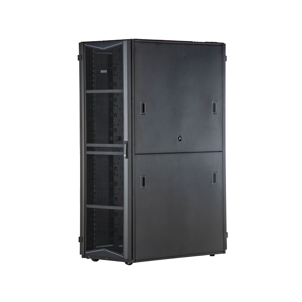 Gabinete FlexFusion para Centros de Datos, 45 UR, 800 mm de Ancho, 1200 mm de Profundidad, Fabricado en Acero, Color Negro