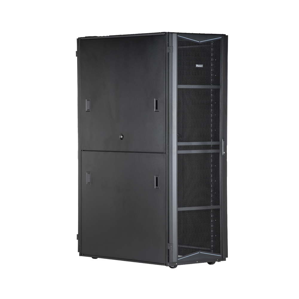 Gabinete FlexFusion para Centros de Datos, 45 UR, 800 mm de Ancho, 1200 mm de Profundidad, Fabricado en Acero, Color Negro