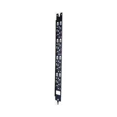 Panel Administrador de Cables Vertical para Gabinete FlexFusion™ de 42RU, Acepta Anillos en D, Anillos S1DR, S2DR y L; S1LR, S2LR, Color Negro