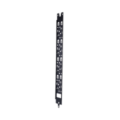 Panel Administrador de Cables Vertical para Gabinete FlexFusion™ de 45RU, Acepta Anillos en D, Anillos S1DR, S2DR y L; S1LR, S2LR, Color Negro