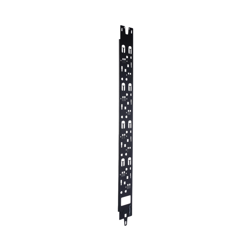 Panel Administrador de Cables Vertical para Gabinete FlexFusion™ de 45RU, Acepta Anillos en D, Anillos S1DR, S2DR y L; S1LR, S2LR, Color Negro