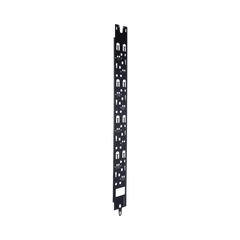 Panel Administrador de Cables Vertical para Gabinete FlexFusion™ de 45RU, Acepta Anillos en D, Anillos S1DR, S2DR y L; S1LR, S2LR, Color Negro
