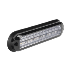 Luz Auxiliar Ultra Brillante IP67 de 6 LEDs, Color Azul, con mica transparente y bisel negro