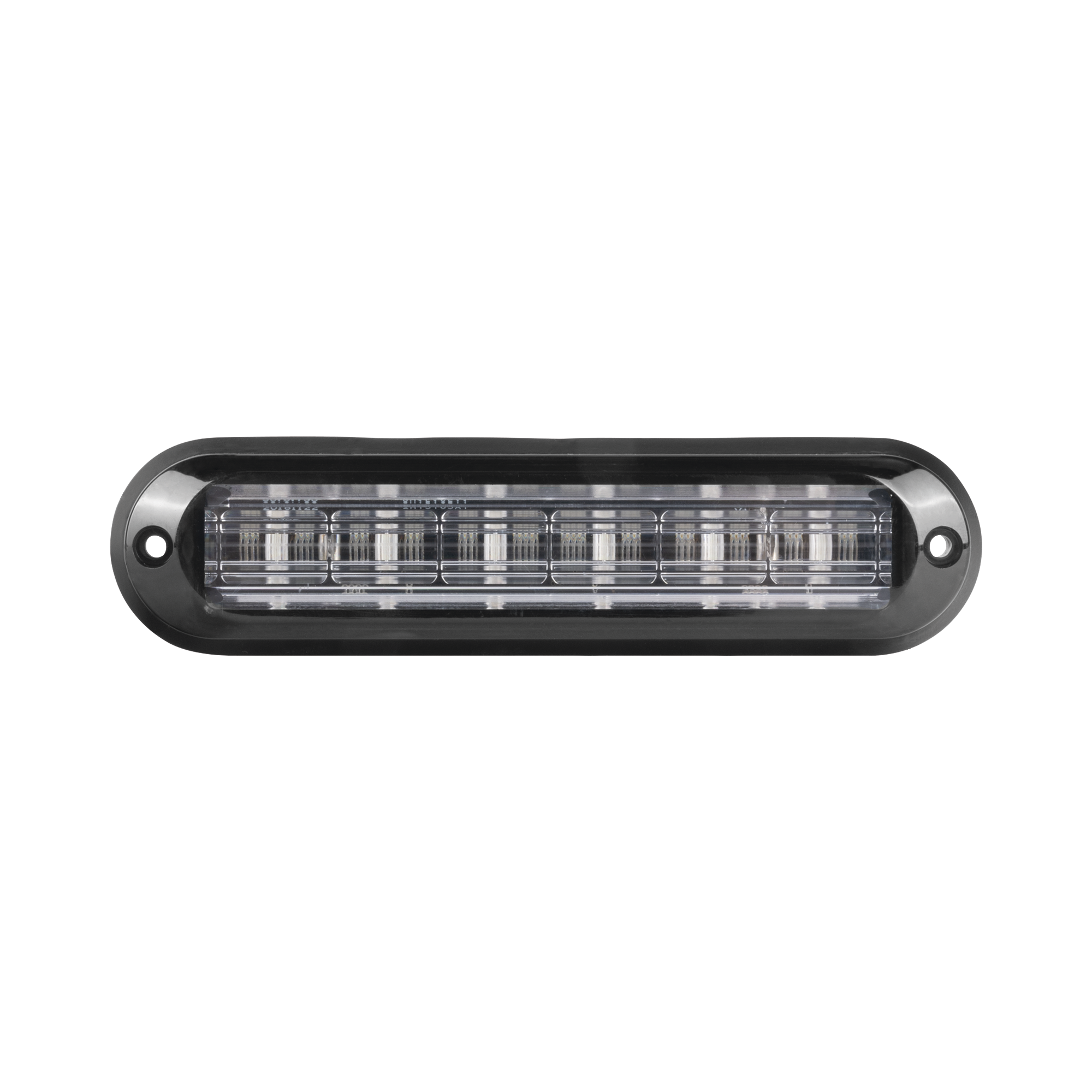 Luz Auxiliar Ultra Brillante IP67 de 6 LEDs, Color Azul, con mica transparente y bisel negro