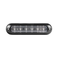 Luz Auxiliar Ultra Brillante  IP67 de 6 LEDs, Color Rojo, con mica transparente y bisel negro
