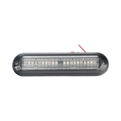 Luz Auxiliar, Ultra Brillante, IP67, 18 LEDs, Tricolor, Color Rojo/Claro/Azul, con mica transparente y bisel negro