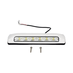 Luz de Escena, 6 LED, IP67, con bisel color blanco, Ideal para Ambulancias y Vehiculos de trabajo