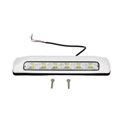 Luz de Escena, 6 LED, IP67, con bisel color blanco, Ideal para Ambulancias y Vehiculos de trabajo