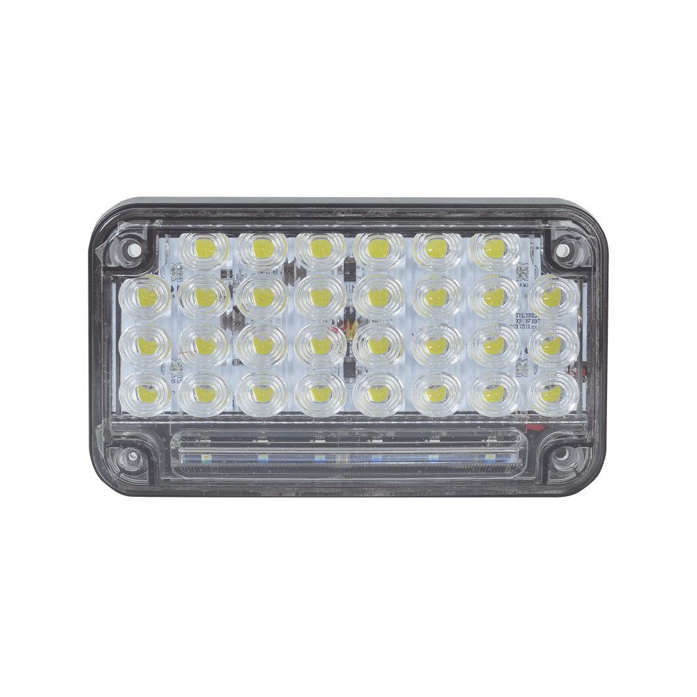 Luz de Advertencia de 7X4", Color Claro, Con Luz de Trabajo, Ideal para Ambulancias