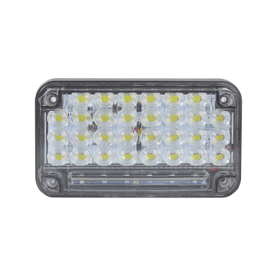 Luz de Advertencia de 7X4", Color Claro, Con Luz de Trabajo, Ideal para Ambulancias
