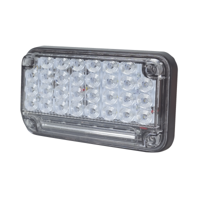 Luz de Advertencia de 7X4", Color Claro, Con Luz de Trabajo, Ideal para Ambulancias