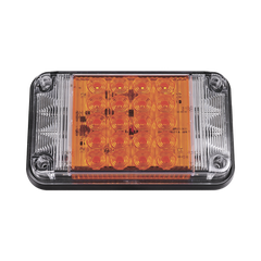 Luz de Advertencia de 7X4", Color Ámbar, Con Luces de Trabajo, Ideal para Ambulancias