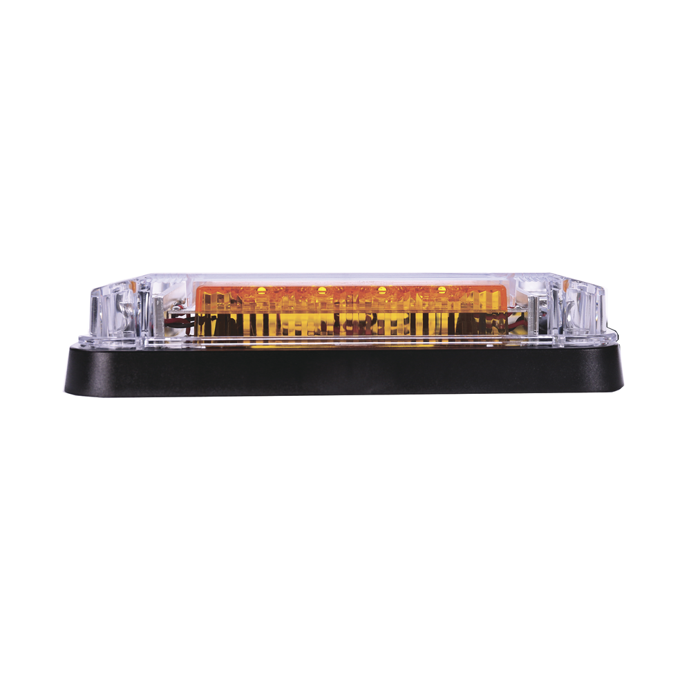 Luz de Advertencia de 7X4", Color Ámbar, Con Luces de Trabajo, Ideal para Ambulancias