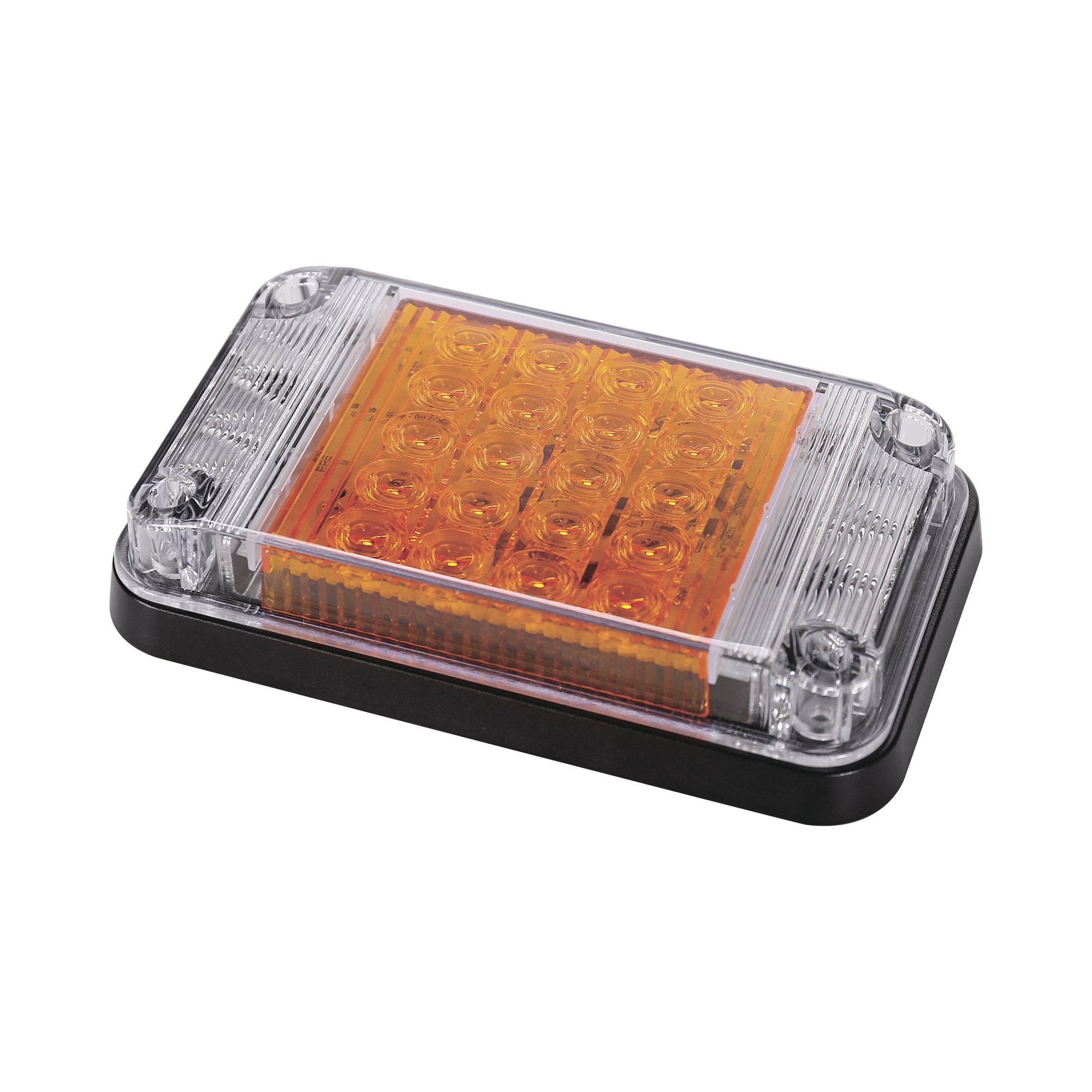 Luz de Advertencia de 7X4", Color Ámbar, Con Luces de Trabajo, Ideal para Ambulancias