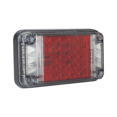 Luz de Advertencia de 7X4", Color Rojo, Con Luces de Trabajo, Ideal para Ambulancias