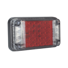 Luz de Advertencia de 7X4", Color Rojo, Con Luces de Trabajo, Ideal para Ambulancias
