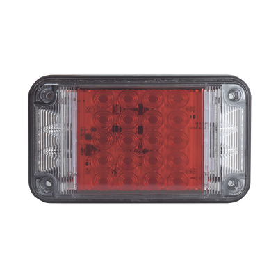 Luz de Advertencia de 7X4", Color Rojo, Con Luces de Trabajo, Ideal para Ambulancias