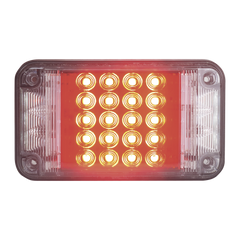 Luz de Advertencia de 7X4", Color Rojo, Con Luces de Trabajo, Ideal para Ambulancias