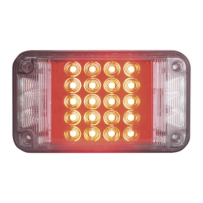 Luz de Advertencia de 7X4", Color Rojo, Con Luces de Trabajo, Ideal para Ambulancias