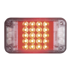 Luz de Advertencia de 7X4", Color Rojo, Con Luces de Trabajo, Ideal para Ambulancias