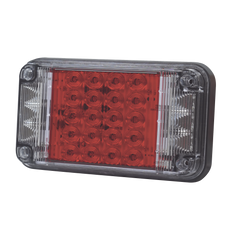 Luz de Advertencia de 7X4", Color Rojo, Con Luces de Trabajo, Ideal para Ambulancias