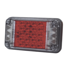 Luz de Advertencia de 7X4", Color Rojo, Con Luces de Trabajo, Ideal para Ambulancias