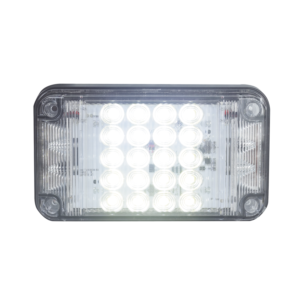 Luz de Advertencia de 7X4", Color Claro, Con Luces de Trabajo, Ideal para Ambulancias