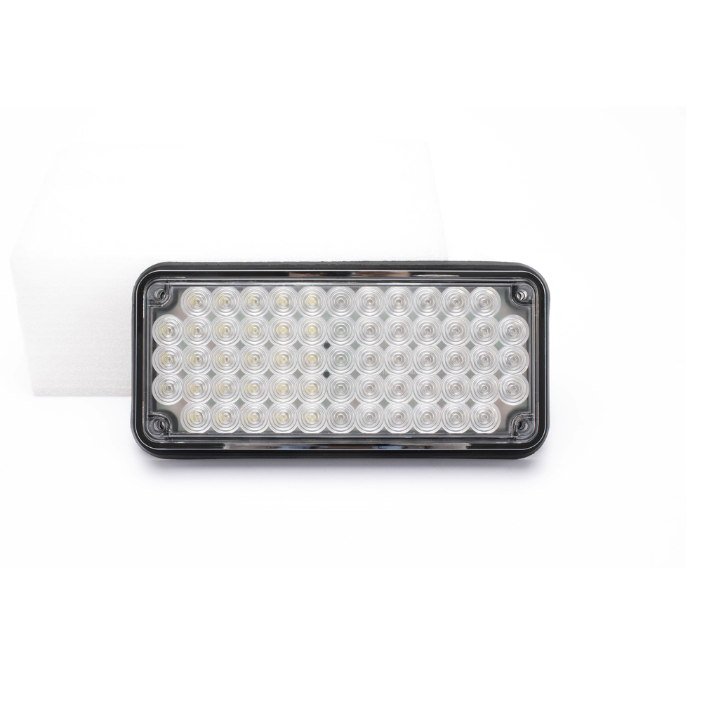 Luz de Advertencia de 7X3", Bicolor Rojo/Claro, Ideal para Ambulancias