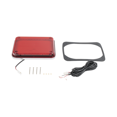 Luz de Advertencia de 9X7", Color Rojo, Ideal para Ambulancias