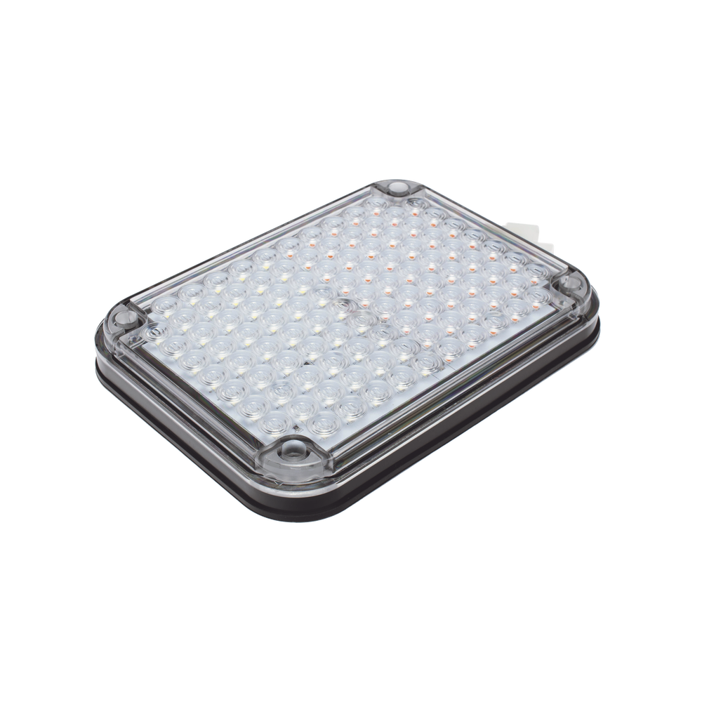 Luz de Advertencia de 9X7", Bicolor Rojo/Claro, Ideal para Ambulancias