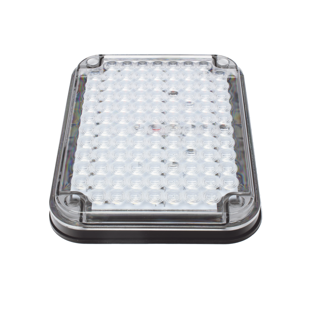 Luz de Advertencia de 9X7", Bicolor Rojo/Claro, Ideal para Ambulancias